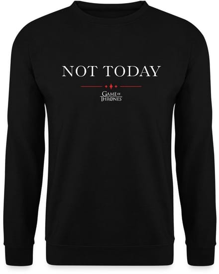 Game Of Thrones Not Today Citaat Sweater Heren