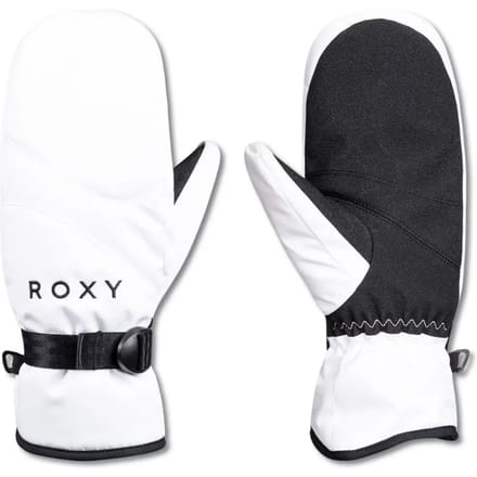 Roxy Wintersporthandschoenen Jetty Solid Volwassenen Vrouwen Snowboard/Skiwanten - S Wit