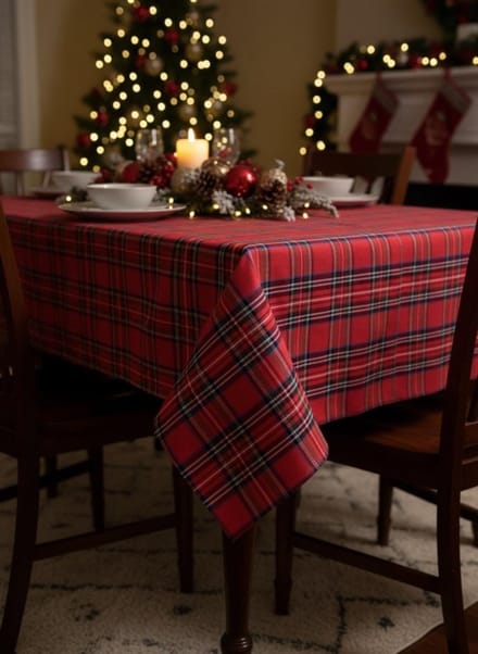 Rood Geruit Kerst Tafelkleed 140x400 cm - Windsor Tartan