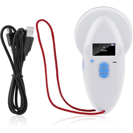 Handheld Oplaadbare Dierenchip ID Reader Microchip RFID Scanner white