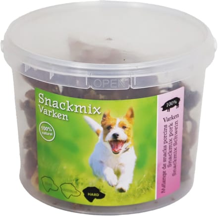 Natuurlijke Hondensnack - Snackmix Varken - Emmer van 500 gram