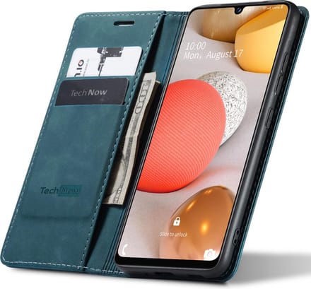 Hoesje geschikt voor Samsung Galaxy A42 - Book Case Leer Slimline Blauw