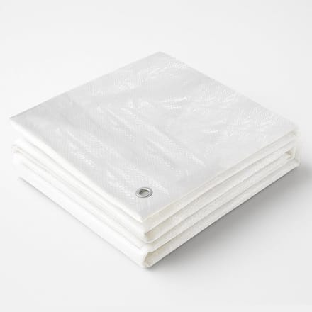 Afdekzeil - Dekzeil zeildoek - Universeel afdekken - Waterdicht uv-bestendig - 3m x 4m - Wit