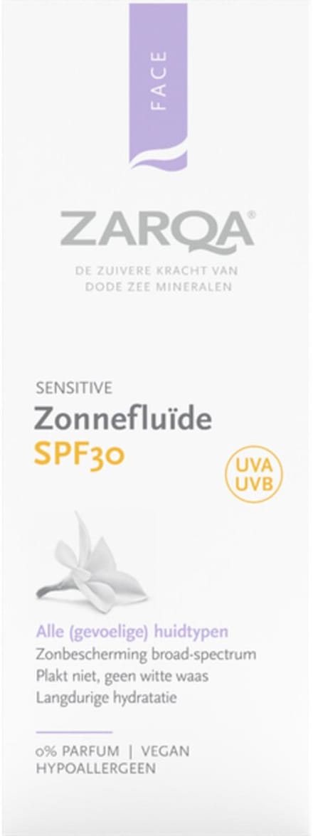 ZARQA Zonnefluïde SPF 30 Sensitive 50 ml - Hypoallergeen