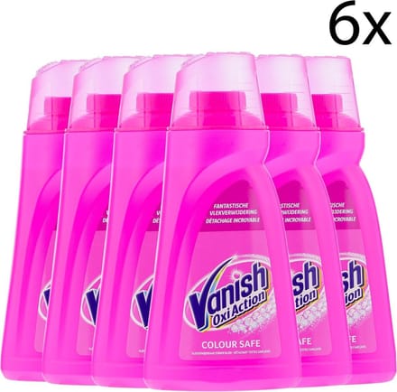 Vanish Oxi Action Colour Safe Base Gel - Voor Witte en Gekleurde Was - 1 L x6