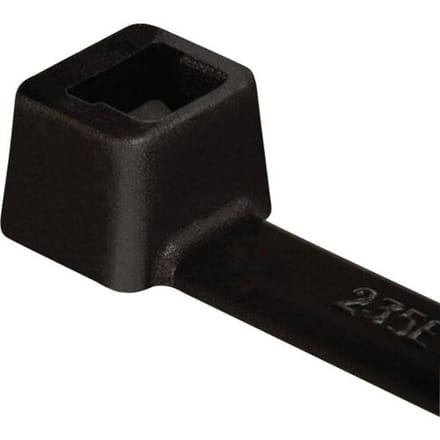 HellermannTyton 111-03260 T30R-W-BK-C1 Kabelbinder 150 mm 3.50 mm Zwart Weerbestendig 100 stuk(s)