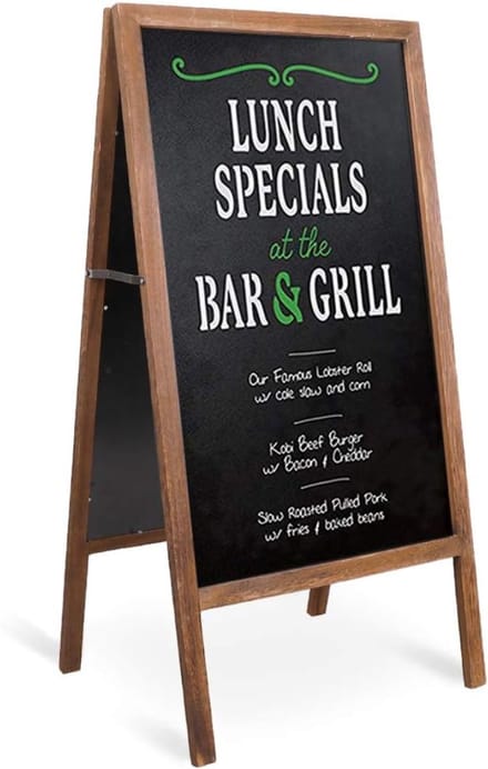 DD® Stoepbord - A1 - Flipover - Krijtbord - 50x100cm - Bruin - 100cm x 50m x 100cm