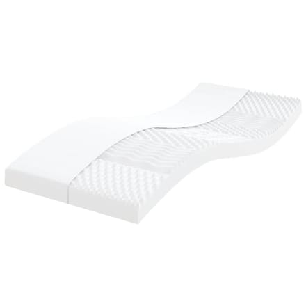 vidaXL - Schuimmatras - 7 - zones - hardheid - 20 - ILD - 100x220 - cm - wit