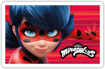 Miraculous Ladybug Logo Sticker maat S (10 x 10 cm)