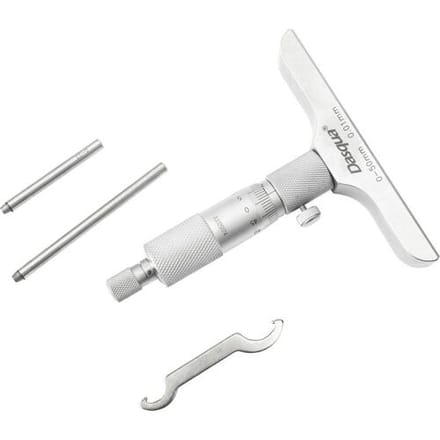 Dasqua 4611-8110 Dieptemicrometer Met controlemaat 0 - 50 mm DIN 863
