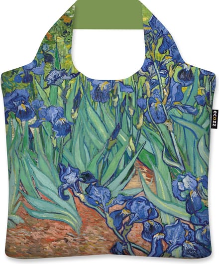 Ecozz tas - Irises - Vincent van Gogh - met rits - 46x41 cm