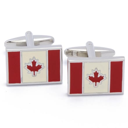Manchetknopen - Canadese Vlag Canada Rood Wit
