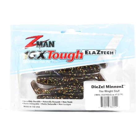 Zman Soft Lure Diezel MinnowZ 4 pouces 5 par paquet The Wright Stuff (0542)