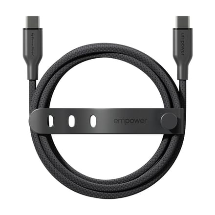 Empower by PanzerGlass Racing USB-C naar USB-C Oplaadkabel - 60W - 1,2 meter - Space Black
