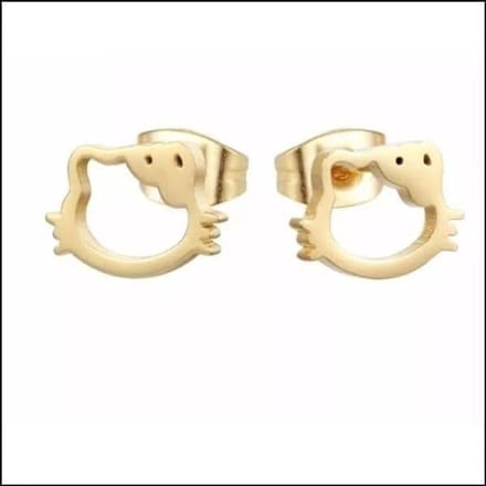 Oorbellen Hello kitty - 7x10mm- katten oorbellen dames- Meisje-cadeau