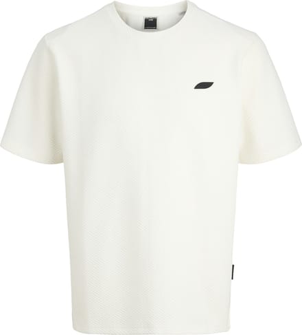 Jack & Jones T-shirt Jcopuffer Tee Ss Crew Neck Smu 12267072 Marshmallow/structure Mannen Maat - M