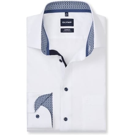 OLYMP Luxor Overhemd, Modern Fit, New Kent, Blauw