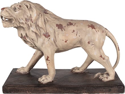 Clayre & Eef Decoratie Beeld Leeuw 55x23x40 cm Beige Bruin Magnesium (MGO)