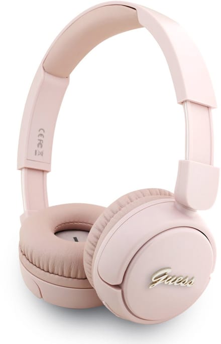 Guess Script Metal Logo Headphone - Geschikt voor Bluetooth Smartphones - Roze