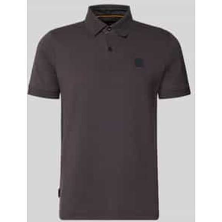 slim fit poloshirt met labeldetail