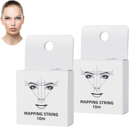 Wenkbrauw Mapping String - 2 Stuks Voor Nauwkeurig Microblading en Waxen