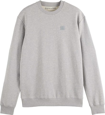 Regular fit sweatshirt van puur katoen met labelpatch