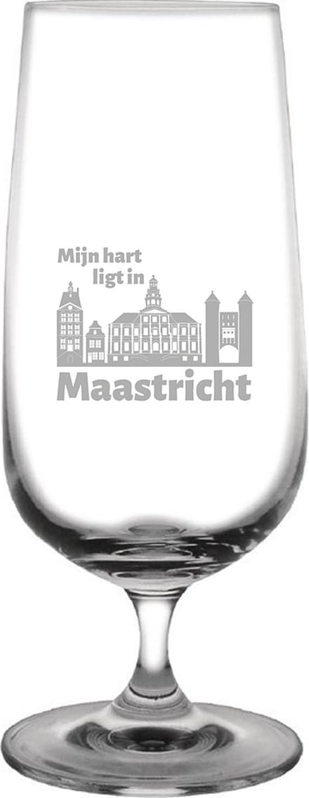 Gegraveerde bierglas op voet 41cl Maastricht