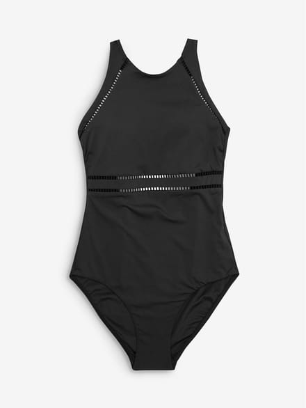 Next - Dames - Hoogsluitend buikcorrigerend petite badpak - Petite - Zwart