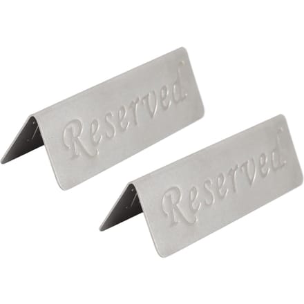 2 stuks Metaal Roestvrij Staal Gereserveerd Bord Dubbelzijdig Gereserveerde Tafelborden voor Restaurants Bar Café gray