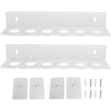 2PCS Petit Support d'Exposition pour Boules Acrylique Transparent Étagère Flottante Murale Support 12 Boules pour white