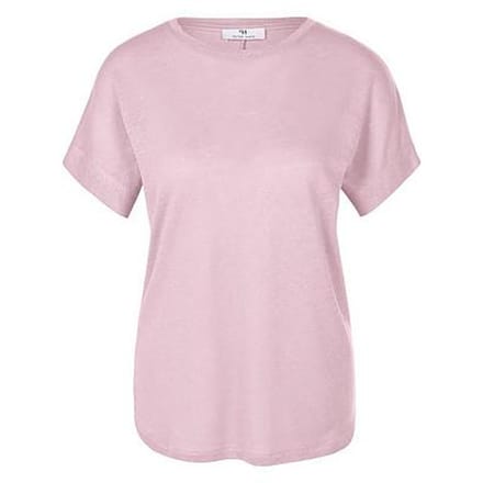 Shirt ronde hals en verbrede schouders Van Peter Hahn roze