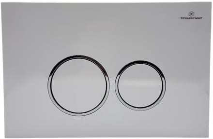 The Dynamic Way - "Circle" 100079 - bedieningspaneel - wit met een chromen ring