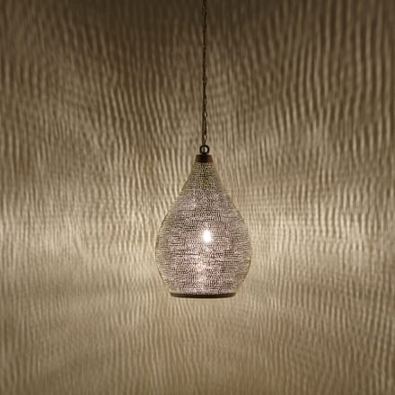 Hanglamp – pendellamp – echt verzilverd messing – voor slaapkamer, eetkamer en woonkamer
