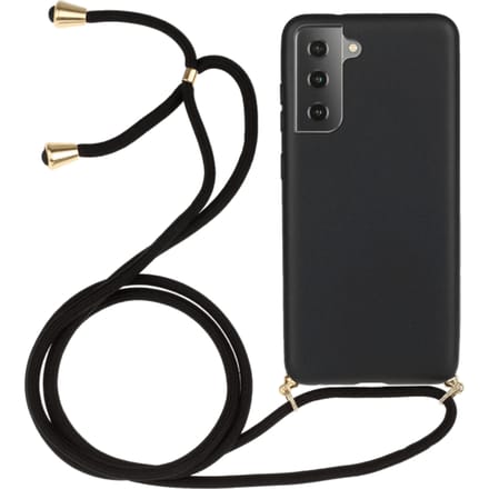 Mocaa Samsung Galaxy A14 telefoonhoesje met koord Zwart