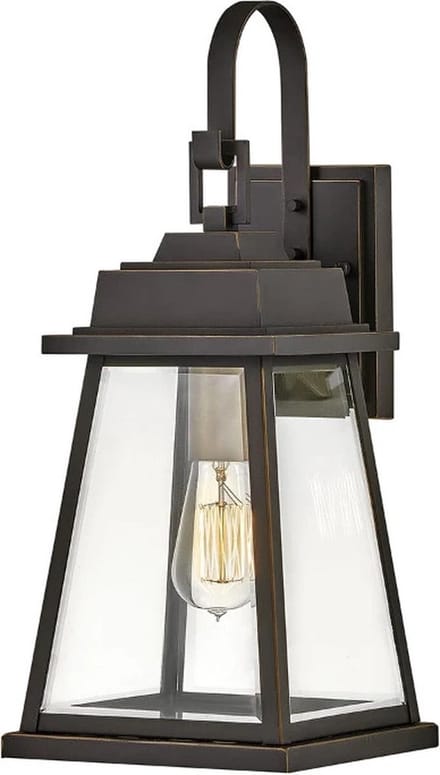 Hinkley LED Wand Buitenlamp Bainbridge | 1X E27 Max 60W | IP44 | Dimbaar | Oil Rubbed Bronze