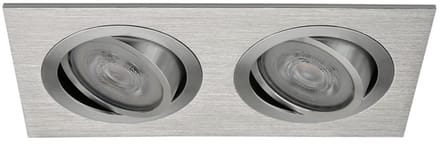 LED inbouwspot Rayan -Dubbel Chrome -Extra Warm Wit -Dimbaar -3W -Philips LED