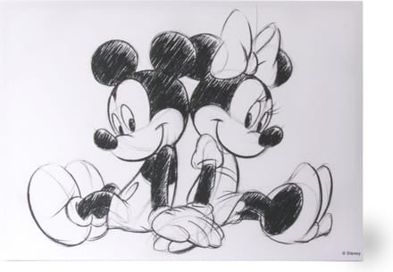 Disney - Mickey Minnie Canvas Sitting - 70x50 cm