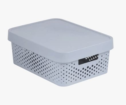 Curver Infinity Serie - Opbergdoos - 11L - Azuur - Grijs - Met Deksel