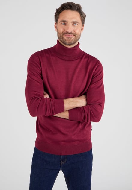Damart - Klassieke coltrui - Heren - Rood - (94-101) M