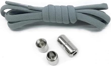 ***Magnetische Veters - 2 Paar - Grijs Niet meer Strikken - Kids - van Heble® ***