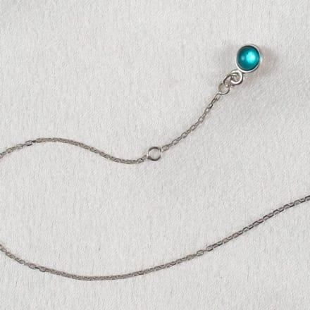 Sylvie Monthulé | Silver Anklet | Blue Shine