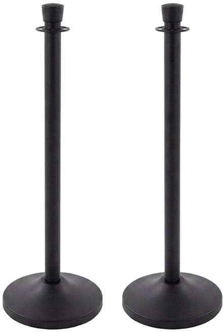 V-Part - Afzetpalen - Set van 2 stuks - Mat Zwart - RVS