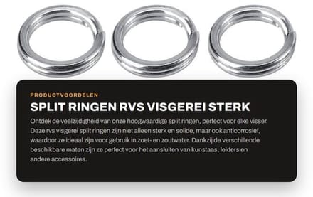 Splitringen 50 stuks - RVS Connector - Anticorrosief - Sterk - Duurzaam - Lichtgewicht - Visconnector