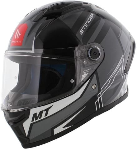 MT Stinger 2 integraalhelm Tron glans zwart grijs