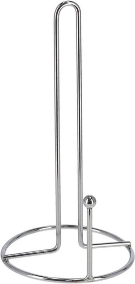 Gerimport Keukenrolhouder - zilverkleurig - metaal - 28 cm