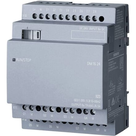 Siemens Logo! dm16 24 Uitbreidingsmodule pu/i/o: 24v dc/24v dc/trans.