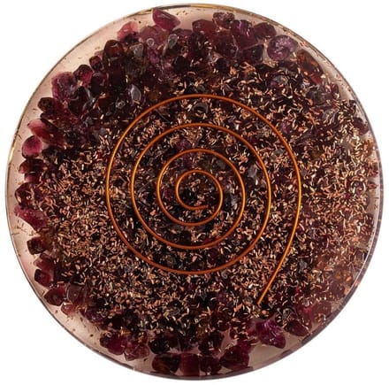 Orgonite onderzetter Granaat