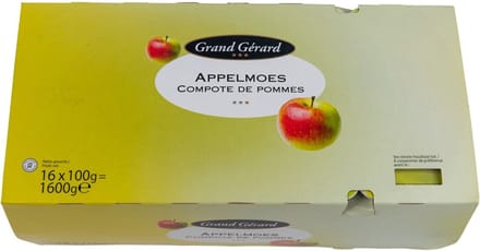 Grand Gérard Appelmoes 16 kuipjes x 100 gram