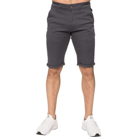 Enzo | Heren slim fit stretch chinoshort - grijs