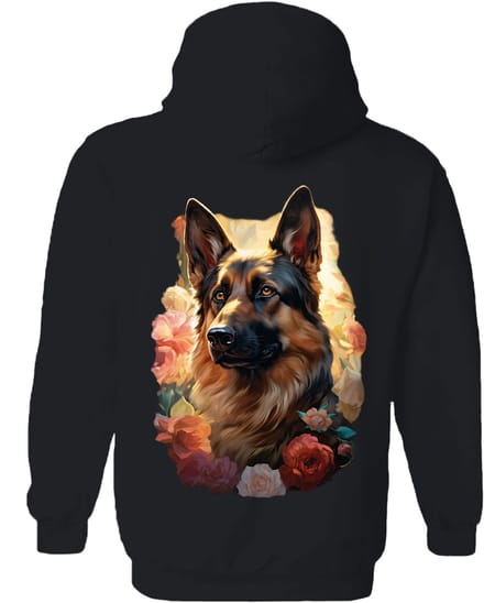 Duitse Herder German Shepherd Portrait The Coloured House Hoodie M